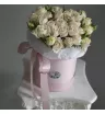 Розы в шляпной коробке Зефир 2