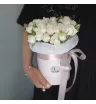 Розы в шляпной коробке Зефир 4