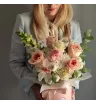 Цветочная коробка Нежный персик  1