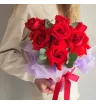 Французские розы в шляпной коробке Нина 