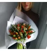 Букет с тюльпанами «Букет из 25  оранжевых тюльпанов »