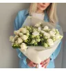 Монобукет из 13 пионовидных роз Кружевные лепестки 1